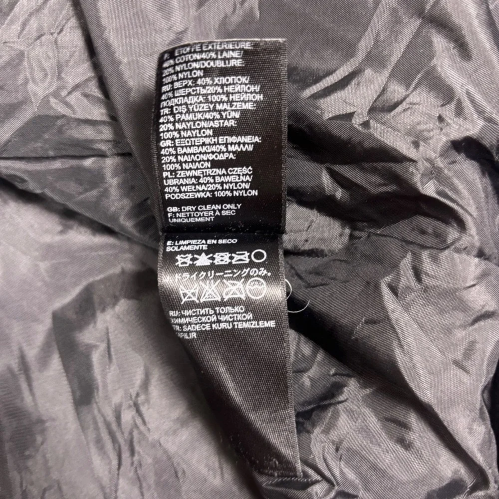 North Face Mens Wool Hooded Parka‎ Jacket Large Dark Charcoal Gray Warm Winter